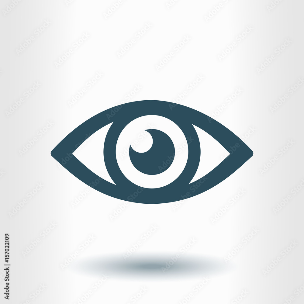 Eye icon. Monitoring and surveillance system. Flat design style. Eye icon. Monitoring and surveillance system. Flat design style.