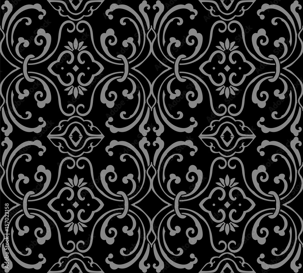 Antique seamless background round spiral wave vine chain Antique seamless background round spiral wave vine chain