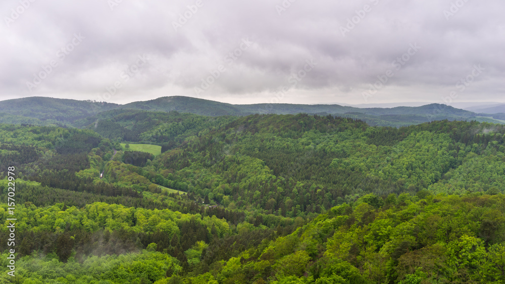 Wunderschöne Aussicht auf den Thüringer Wald 