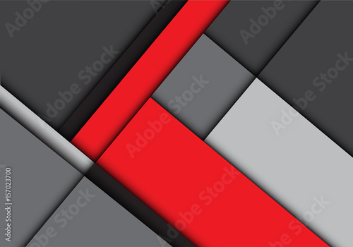 Abstract red gray overlap design modern background vector illustration.
