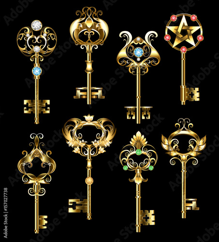 Set of gold keys