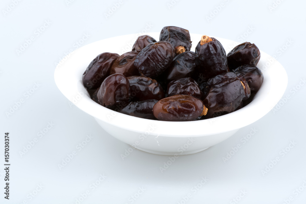 Isolated dates in a plate Isolated dates in a plate