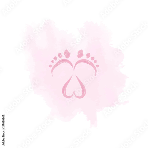 Baby footsteps vector illustration