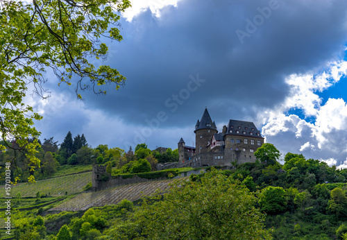 Bacharach / Rhine and castle Stahleck. Rhineland-Palatinate. Germany.