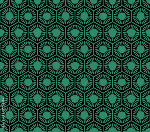 Antique seamless background polygon round flower geometry cell frame