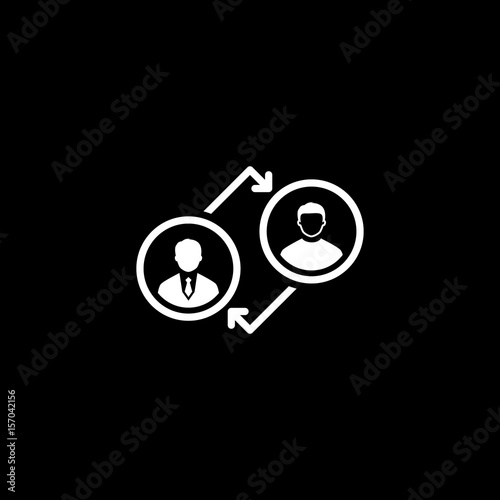 Coaching Icon. Business Concept. Flat Design.