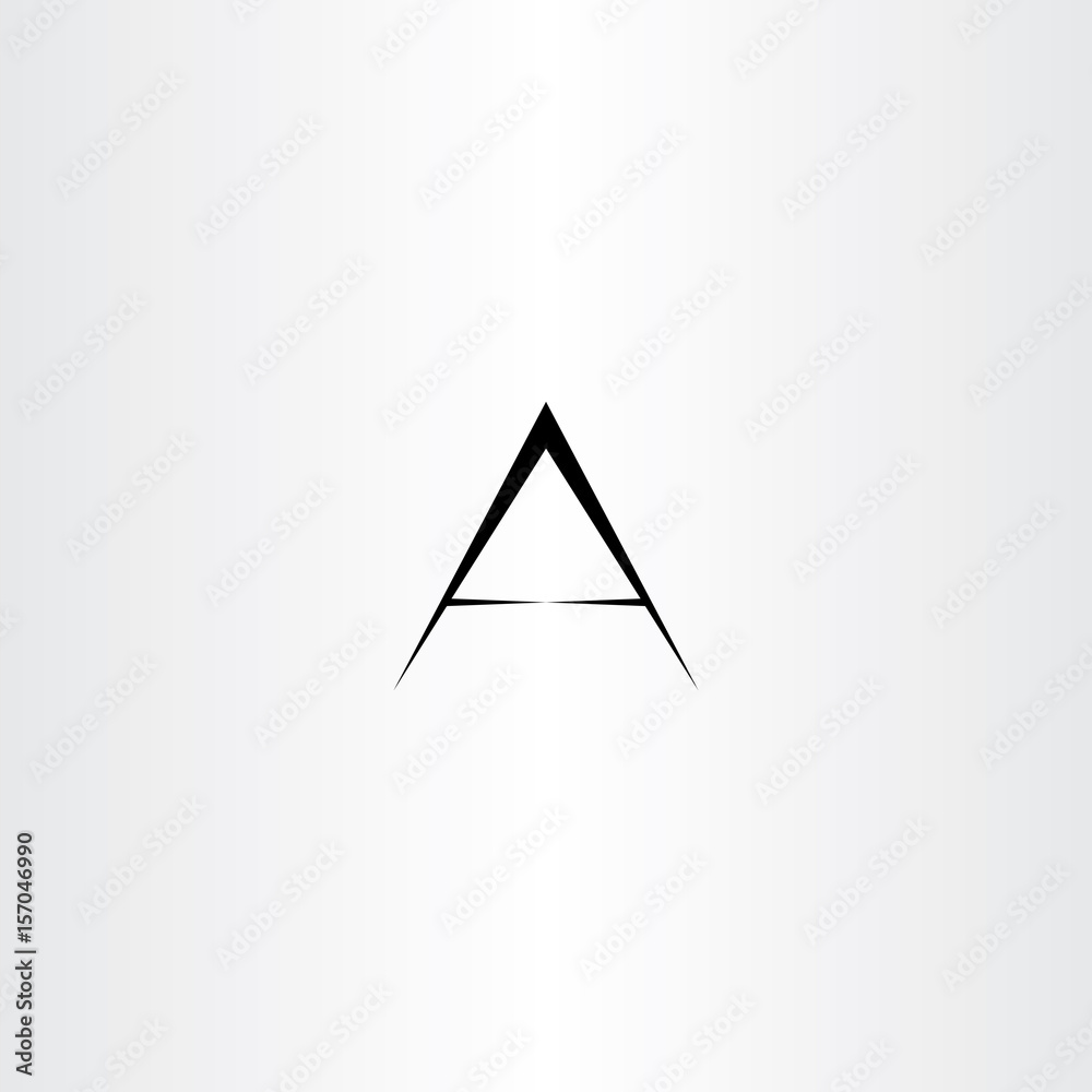 black a letter icon sign vector black a letter icon sign vector