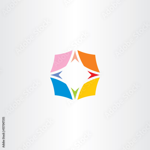 compass symbol colorful vector icon logo