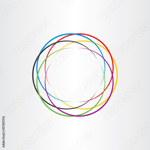 connection circle logo colorful icon vector background
