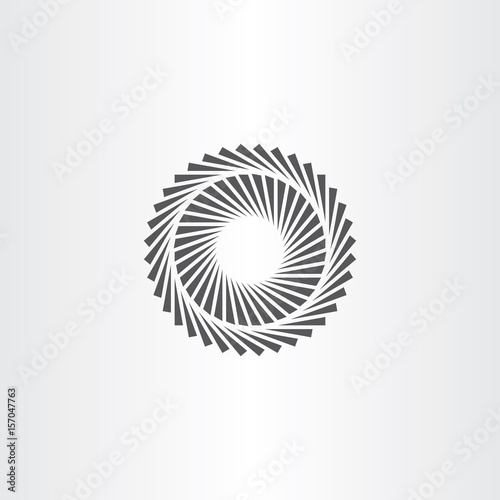 geometric optic illusion vector circle icon