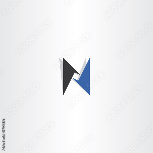 Free Download n logo letter blue black icon sign - GFXLoad