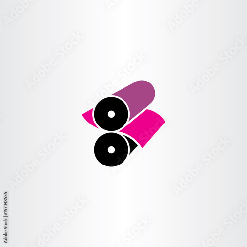 printing cylinders logo vector icon