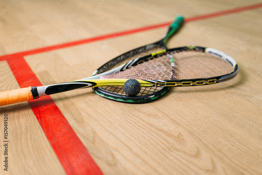 Squash game equipment closeup view Stock Photo Adobe Stock