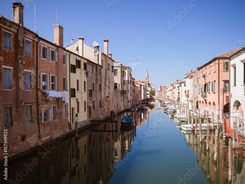 Characteristic canal in Chioggia, lagoon of Venice. © isaac74