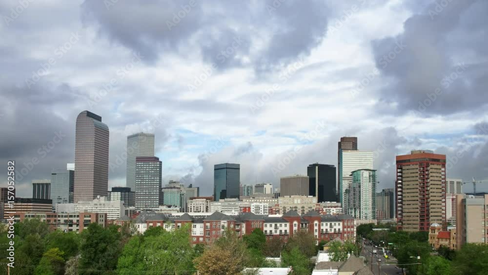 Downtown Denver with Interesting Clouds Time lapse Downtown Denver with Interesting Clouds Time lapse