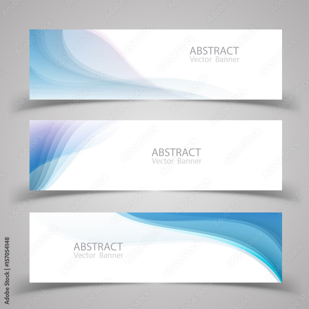 Set of banner templates Modern abstract Vector Illustration.