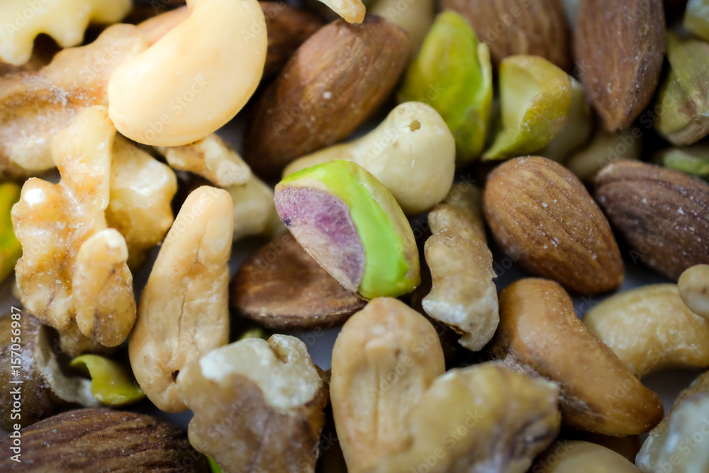 nuts mixed close up for background nuts mixed close up for background