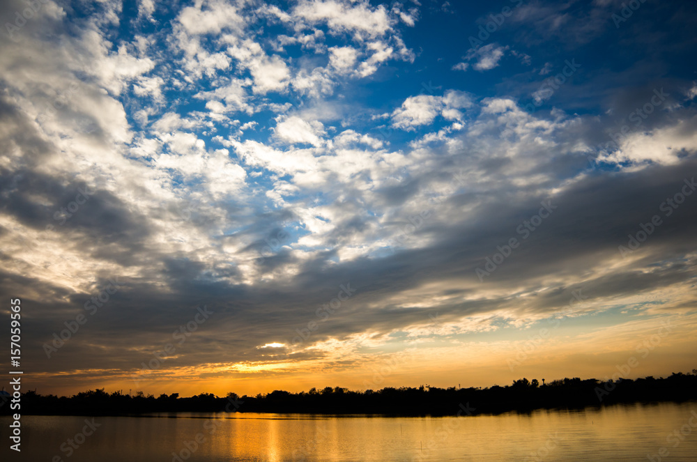 colorful dramatic sky with cloud at sunset colorful dramatic sky with cloud at sunset