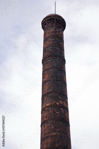 Old brick chimney of boiler house-2