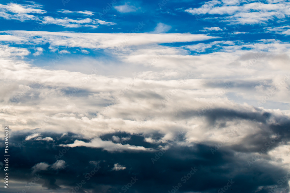 Fototapeta premium colorful dramatic sky with cloud at sunset