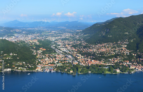 Spectacular viewpoint of Lake Como from the top of Brunate, Como, Italy  © zigres
