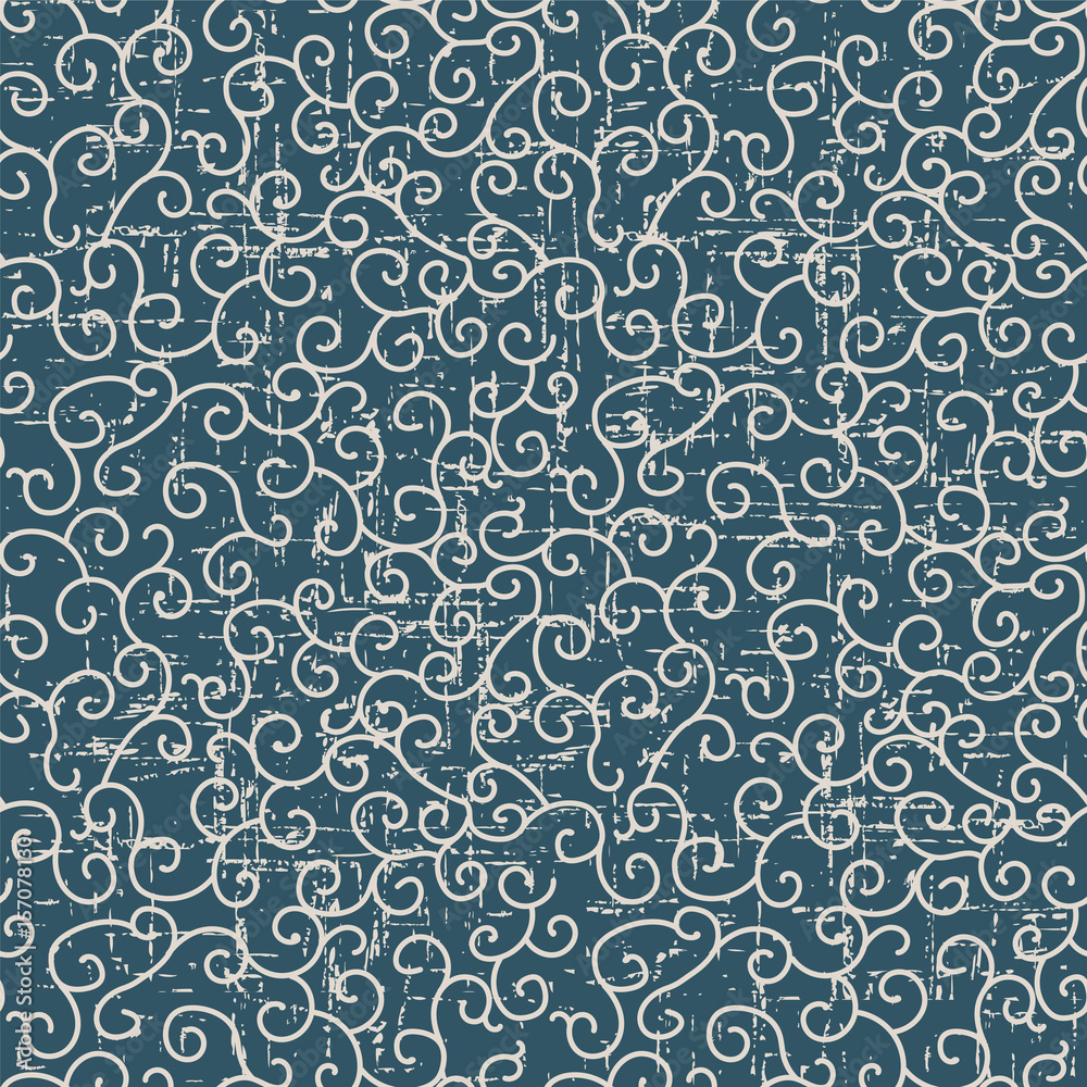 Antique Seamless retro worn out background spiral curve vine line chintz Antique Seamless retro worn out background spiral curve vine line chintz