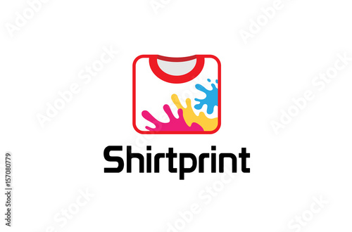 Creative Colorful Unique tshirt Design Logo Illustration