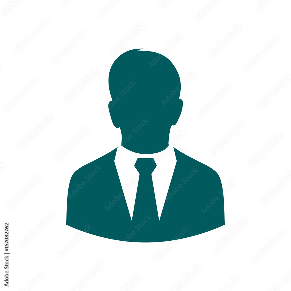 User icon of man in business suit. Flat design style. User icon of man in business suit. Flat design style.