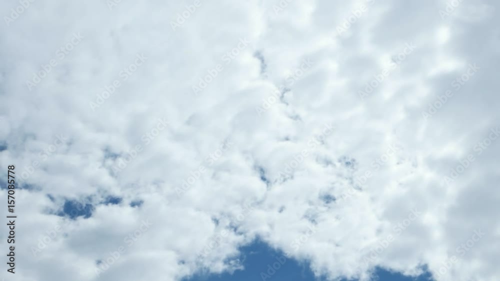 White clouds run against the blue spring sky White clouds run against the blue spring sky