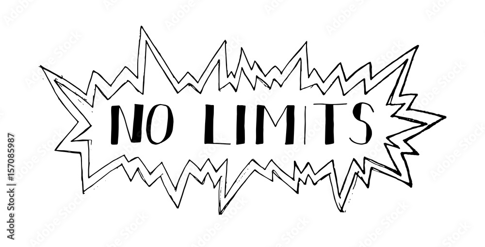 Obraz premium No limits.Vector hand drawn phrase.