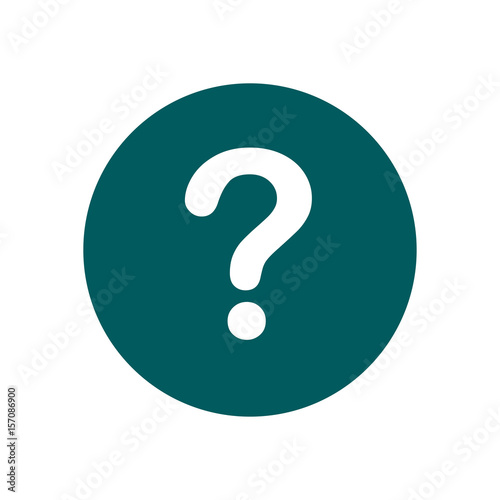 Question mark sign icon. Help symbol. FAQ sign. Flat design style. 