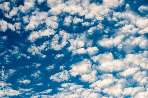 colorful dramatic sky with cloud at sunset