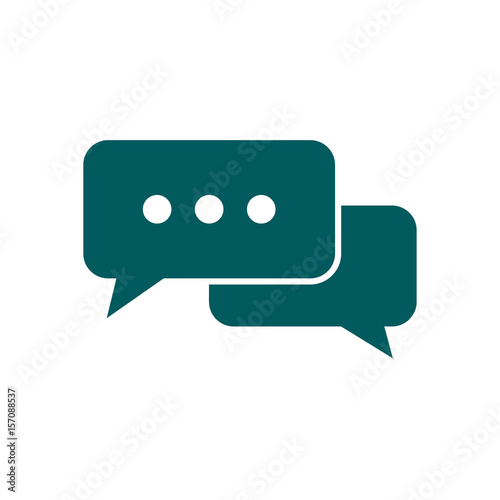 Icon of dialog vector illustration. Flat design style.