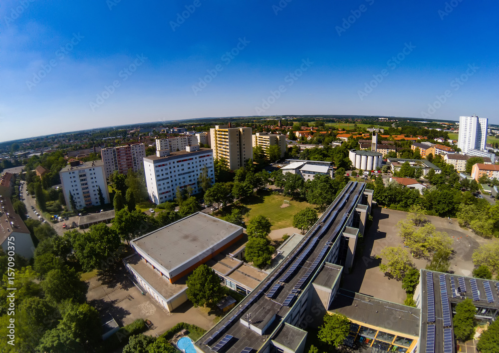 Aerial view of the district Bruck of the city of Erlangen in Bavaria Aerial view of the district Bruck of the city of Erlangen in Bavaria