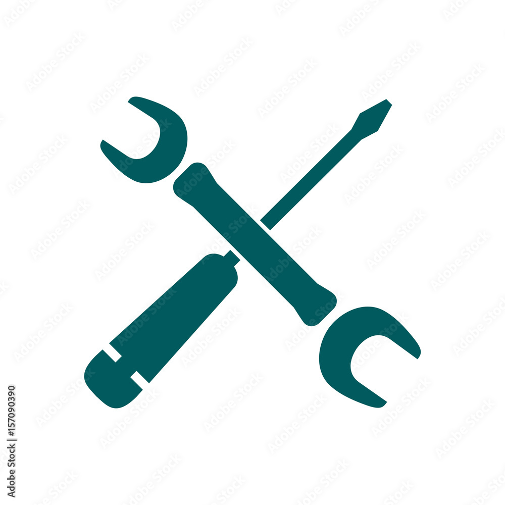 Repair Icon. Service symbol. Tools singn. Flat design style. Repair Icon. Service symbol. Tools singn. Flat design style.