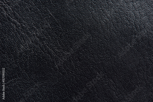 Real black leather background