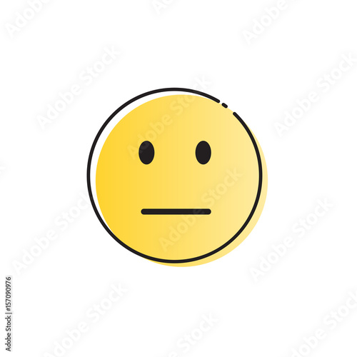 Yellow Cartoon Face Sad Negative People Emotion
