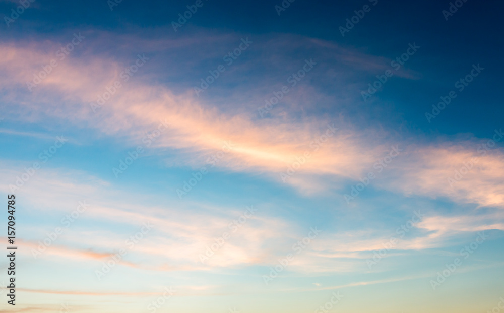 Fototapeta premium colorful dramatic sky with cloud at sunset