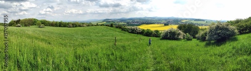 Dreiländerblick Panorama am Kottmar in Eibau, Oberlausitz, Sachsen, 2017
