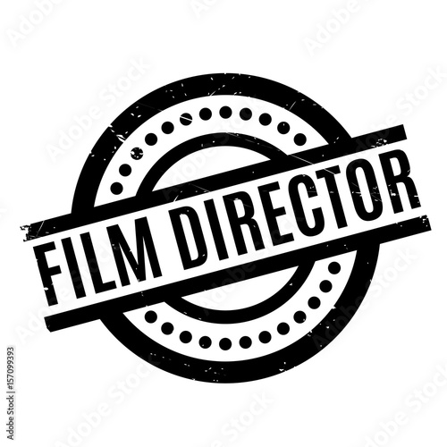 Film Director rubber stamp. Grunge design with dust scratches. Effects can be easily removed for a clean, crisp look. Color is easily changed. photo