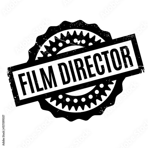 Film Director rubber stamp. Grunge design with dust scratches. Effects can be easily removed for a clean, crisp look. Color is easily changed. photo