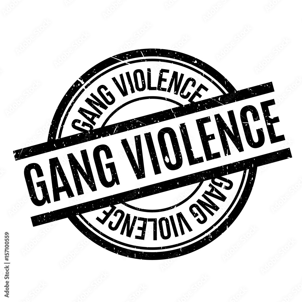 Gang Violence rubber stamp. Grunge design with dust scratches. Effects can be easily removed for a clean, crisp look. Color is easily changed. Gang Violence rubber stamp. Grunge design with dust scratches. Effects can be easily removed for a clean, crisp look. Color is easily changed.