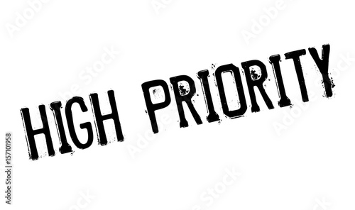 High Priority rubber stamp. Grunge design with dust scratches. Effects can be easily removed for a clean, crisp look. Color is easily changed.