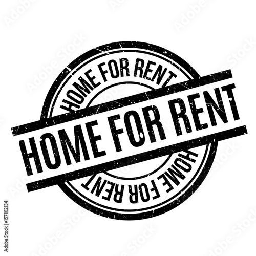 Home For Rent rubber stamp. Grunge design with dust scratches. Effects can be easily removed for a clean, crisp look. Color is easily changed.