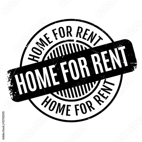 Home For Rent rubber stamp. Grunge design with dust scratches. Effects can be easily removed for a clean, crisp look. Color is easily changed.