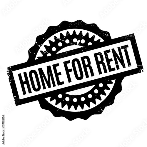Home For Rent rubber stamp. Grunge design with dust scratches. Effects can be easily removed for a clean, crisp look. Color is easily changed.