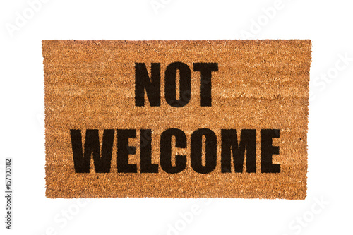 Doormat with Not Welcome Text
