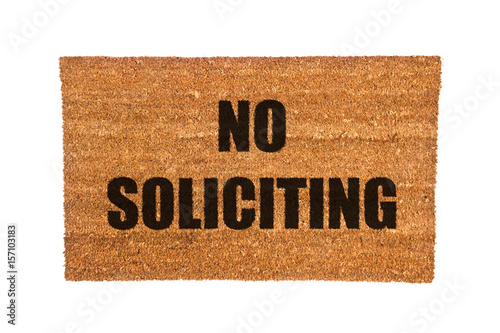 Doormat with no soliciting text