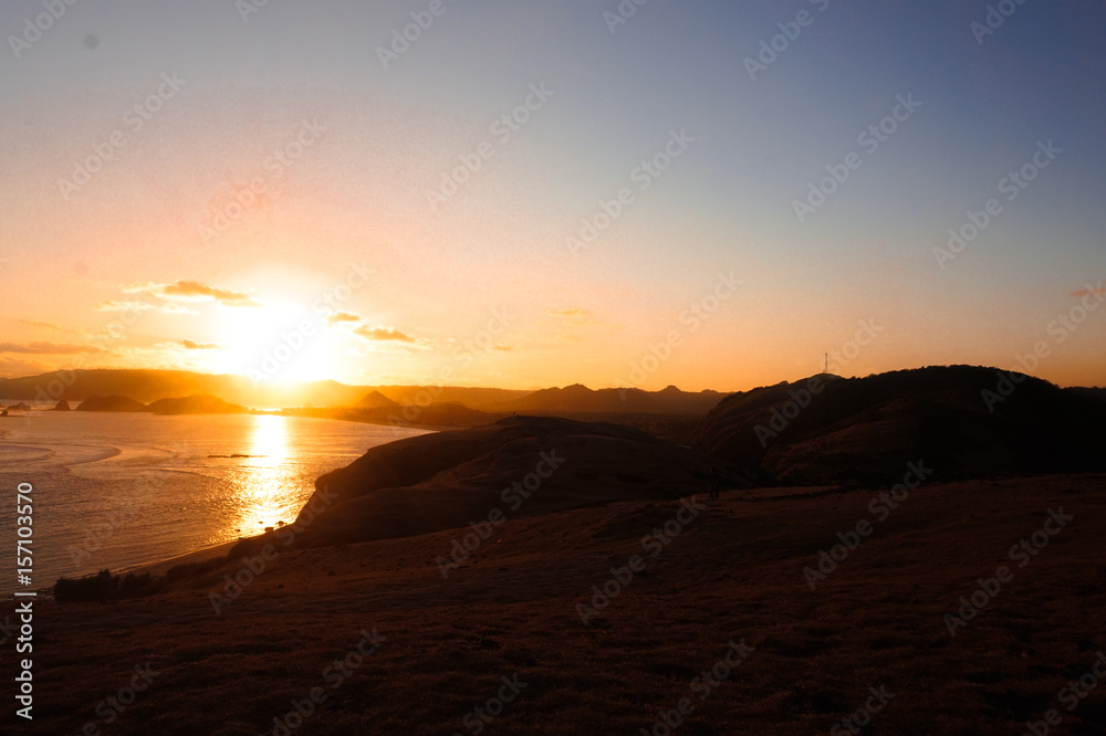 Sunset at Merese Hill, Lombok, Indonesia