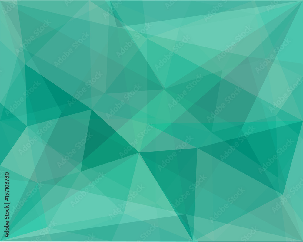 Fototapeta premium Green Mosaic Geometric Abstract Background.